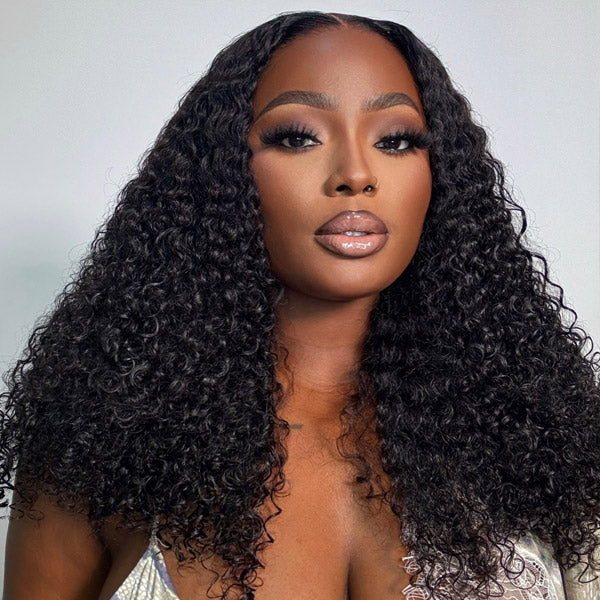 Kinky Curly Realistic Scalp 9x6 T Part Lace Wear Go Wig No Glue Need Pre-Cut Lace Natural Hairline