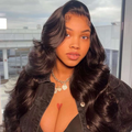 Body Wave Lace Front Wig Skin Melt HD Lace Wigs Brazilian Human Virgin Hair Natural Black