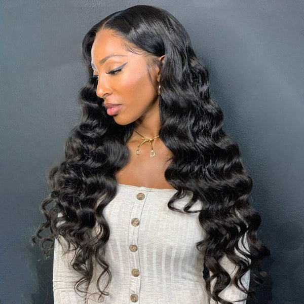 Loose Wave Wear Go Glueless Wig Seamless Blend Pre-cut 7x5 HD Lace