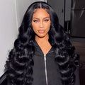 Loose Wave Glueless Pre-Cut 9x6 T Part Lace Wig Realistic Look Wear Go Wig With Bleached Knots