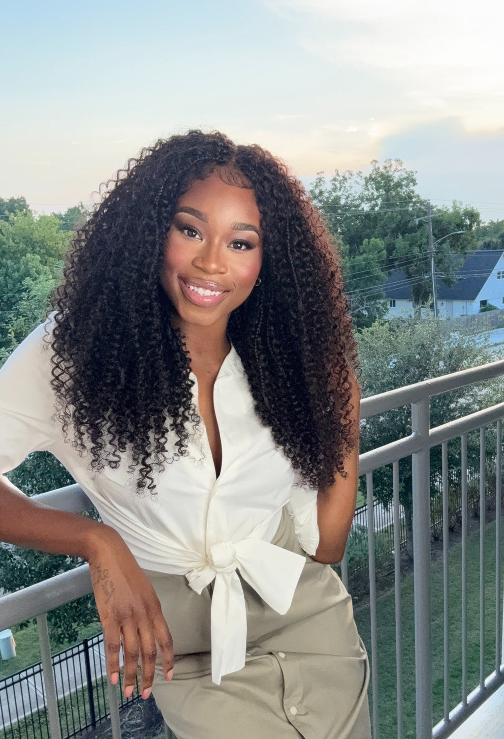 Lulu - Bora Bora Pre Bleached HD Full Lace Human Hair Curly Wave Boho Box Braided Wig