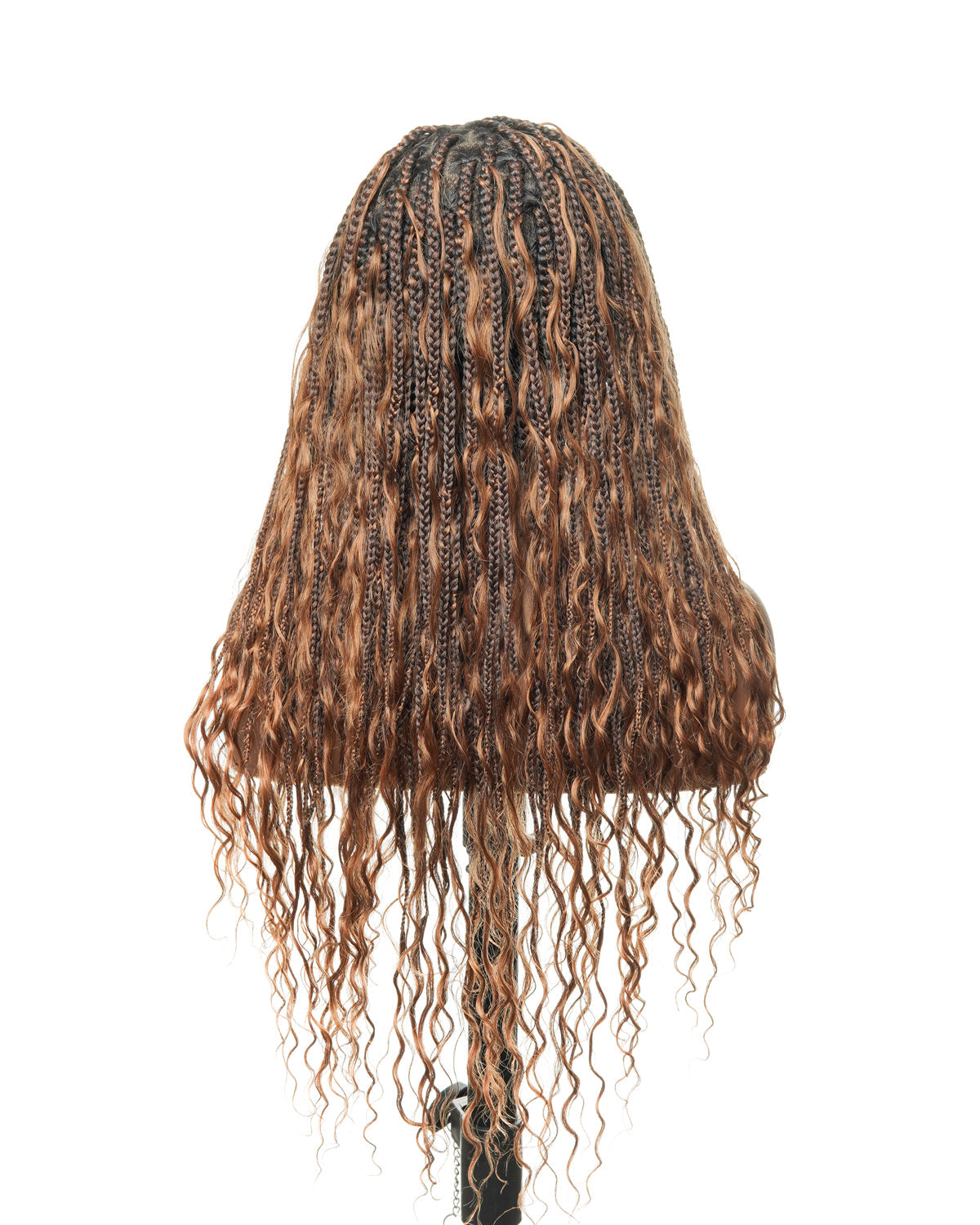 Pre Bleached Human Hair Lace Base 24" HD Full Lace Human Hair Curls Boho Box Braided Wig