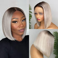 Limited Restock | Ombre Grey Color Extented 4x4 Closure Lace Bob Wig - US Only