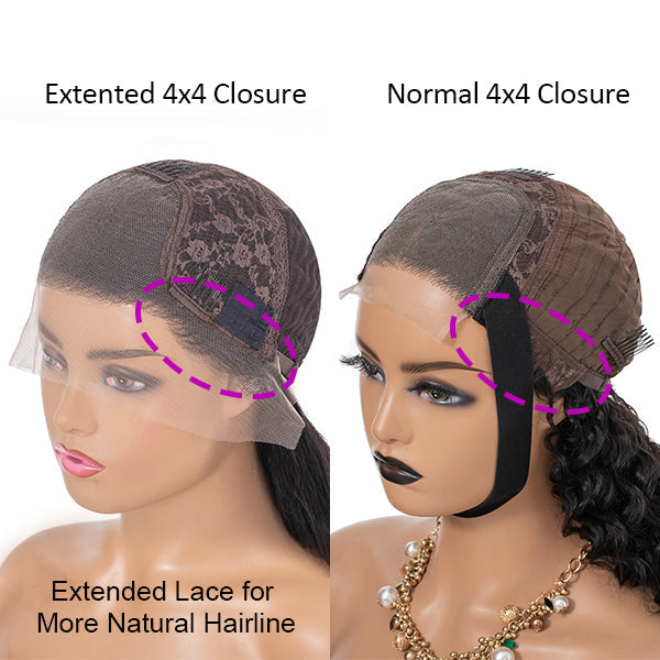 Limited Restock | Ombre Grey Color Extented 4x4 Closure Lace Bob Wig - US Only