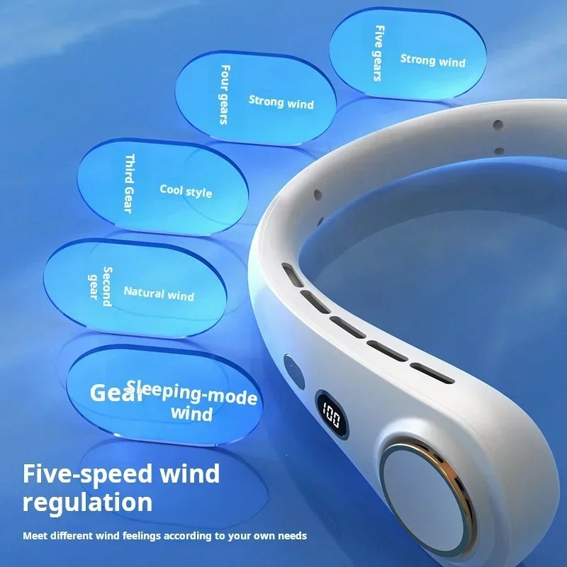 H9 Portable Neck Fan – Hands-Free Personal Cooling, Compact, Travel & Home