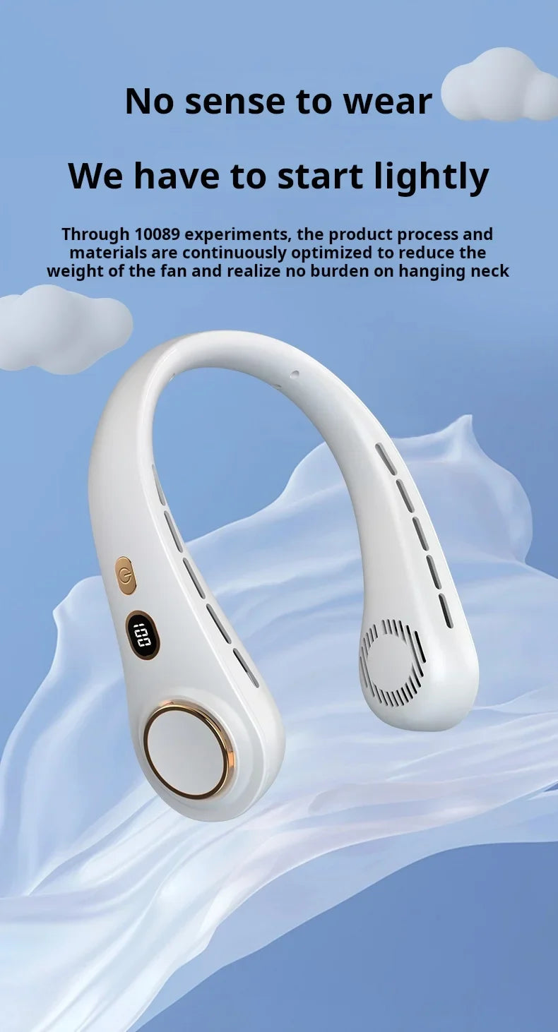 H9 Portable Neck Fan – Hands-Free Personal Cooling, Compact, Travel & Home