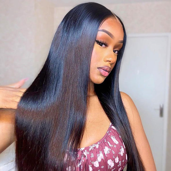 Sleek Straight Pre-cut 7x5 HD Lace Wear Go Glueless Wig Bleached Invisible Knots