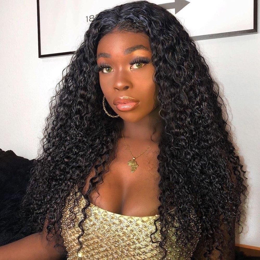 Kinky Curly 13x4 Lace Frontal Human Virgin Hair Skin Melt