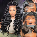 Wand Curl 360 Glueless Wig Bleached Knots Invisi Drawstring Human Hair Wig