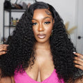 Water Wave Wear Go Wig Pre-cut 7x5 9x6 HD Lace Bleached Knots Wig With Pre-plucked Hairline