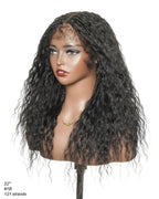 Raina - Bora Bora Human Hair Wet & Wavy Curls Pre Bleached HD Full Lace Boho Braided Wig