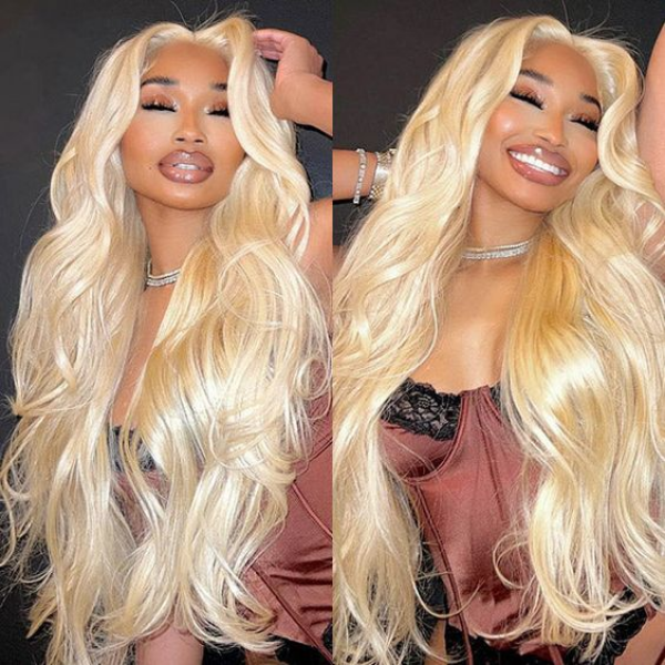 Pre-cut Lace Wig Body Wave Hair 613 Blonde Wear Go Glueless Wig 7x5 Lace Wig Preplucked with Natural Hairline