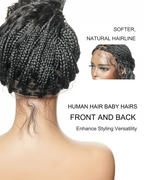 Nina - Short Pre Bleached HD Full Lace Knotless Box Braided Wig With Human Hair Curly Ends