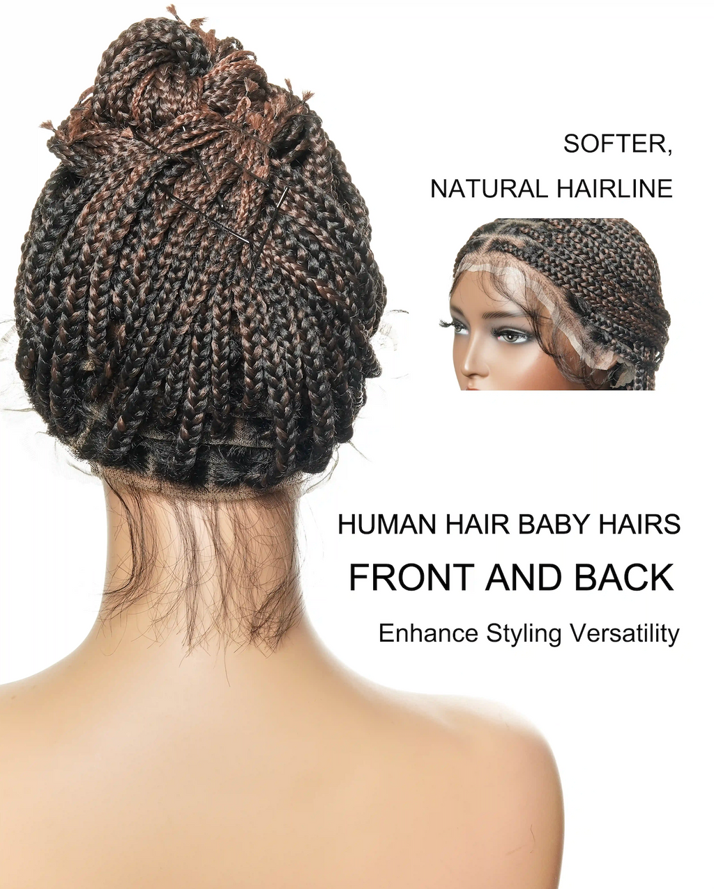 12" Knotless HD Full Lace Bob Box Braided Wig