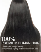 Glamvivi 28" Pre Bleached Glueless 100% Virgin Human Hair HD Lace Straight Wear-to-Go Wig (for US Market Only)