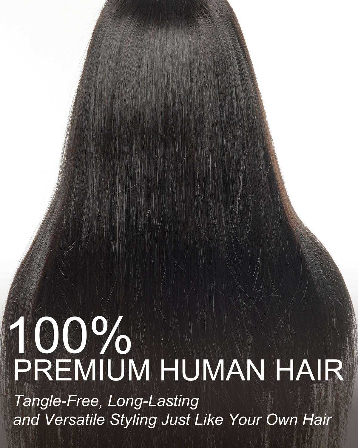 Glamvivi 28" Pre Bleached Glueless 100% Virgin Human Hair HD Lace Straight Wear-to-Go Wig (for US Market Only)