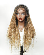 Kiki - 24" HD Full Lace Lightweight Human Hair Curls Boho Box Braided Wig