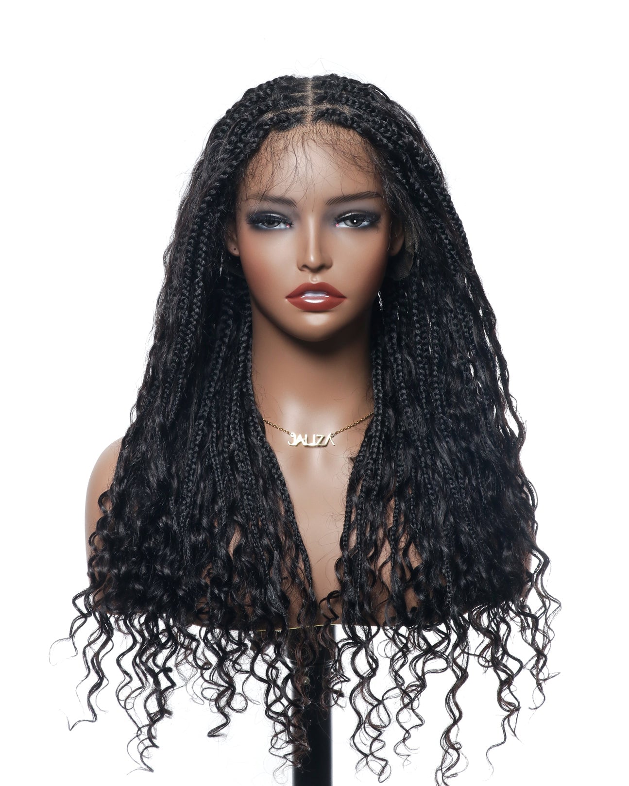 Kiki - 24" HD Full Lace Lightweight Human Hair Curls Boho Box Braided Wig
