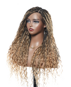 Kiki - 24" HD Full Lace Lightweight Human Hair Curls Boho Box Braided Wig