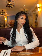 Kiki - 24" HD Full Lace Lightweight Human Hair Curls Boho Box Braided Wig