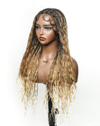 Kiki - 24" HD Full Lace Lightweight Human Hair Curls Boho Box Braided Wig
