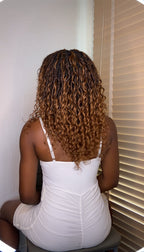 Salon-level Knotless Boho Locs HD Full Lace Human Hair Boho Curls 80 Strands Braided Wig