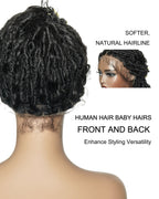 Lola - 16" Pre Bleached HD Full Lace Boho Locs Wig With Human Hair Boho Curls