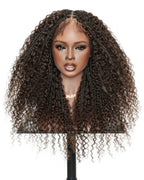 Lulu - Bora Bora Pre Bleached HD Full Lace Human Hair Curly Wave Boho Box Braided Wig