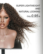 Lulu - Bora Bora Pre Bleached HD Full Lace Human Hair Curly Wave Boho Box Braided Wig