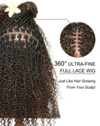 Lulu - Bora Bora Pre Bleached HD Full Lace Human Hair Curly Wave Boho Box Braided Wig