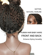 Lulu - Bora Bora Pre Bleached HD Full Lace Human Hair Curly Wave Boho Box Braided Wig