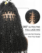 Lulu - Bora Bora Pre Bleached HD Full Lace Human Hair Curly Wave Boho Box Braided Wig