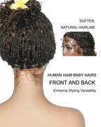 Lulu - Bora Bora Pre Bleached HD Full Lace Human Hair Curly Wave Boho Box Braided Wig