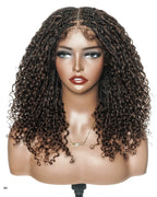 Lulu - Bora Bora Pre Bleached HD Full Lace Human Hair Curly Wave Boho Box Braided Wig