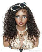 Lulu - Bora Bora Pre Bleached HD Full Lace Human Hair Curly Wave Boho Box Braided Wig