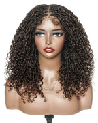 Lulu - Bora Bora Pre Bleached HD Full Lace Human Hair Curly Wave Boho Box Braided Wig