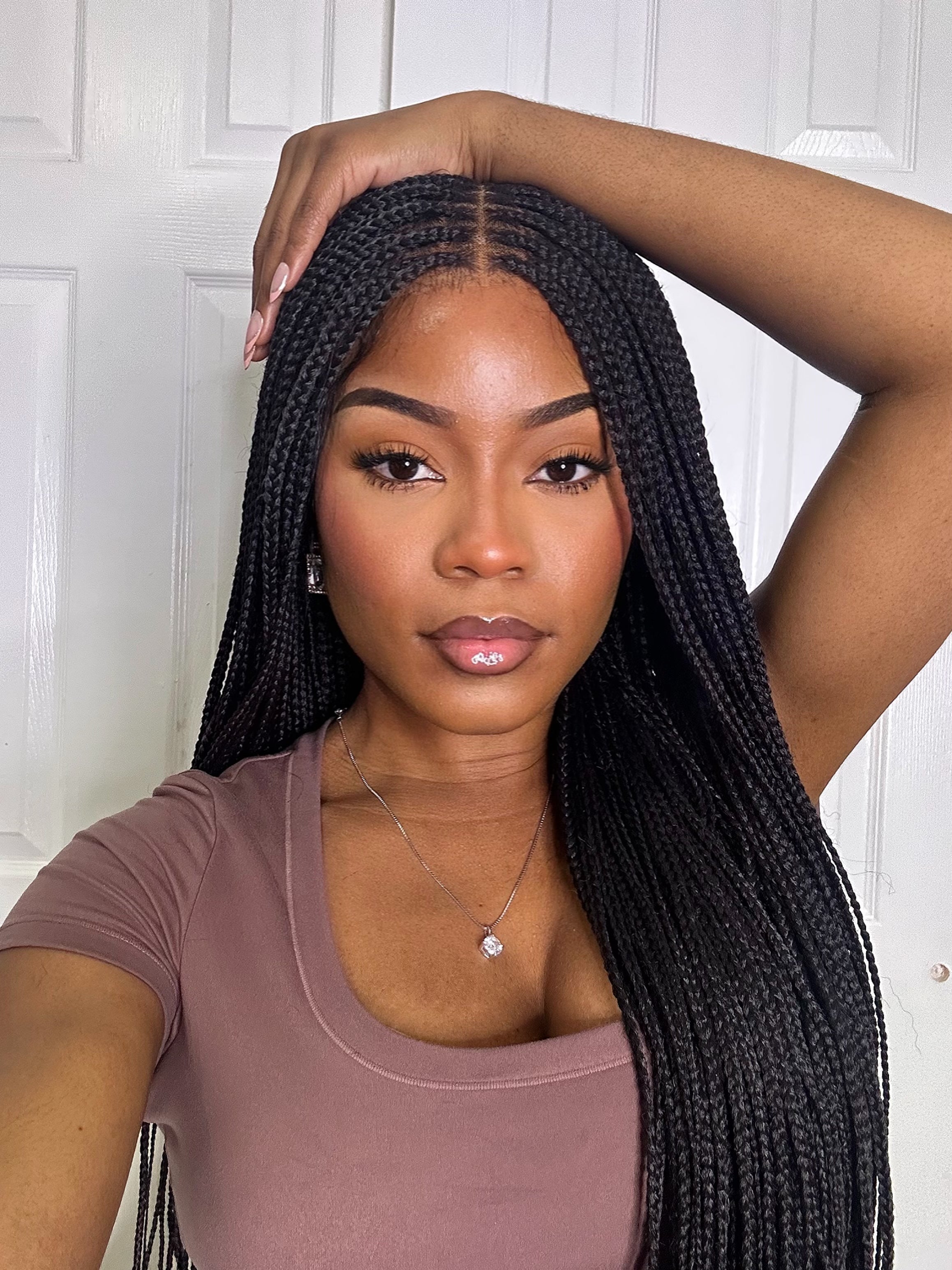 HD Full Lace Knotless Box Braided Wig
