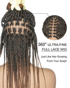 HD Full Lace Knotless Box Braided Wig