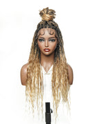 Kiki - 24" HD Full Lace Lightweight Human Hair Curls Boho Box Braided Wig