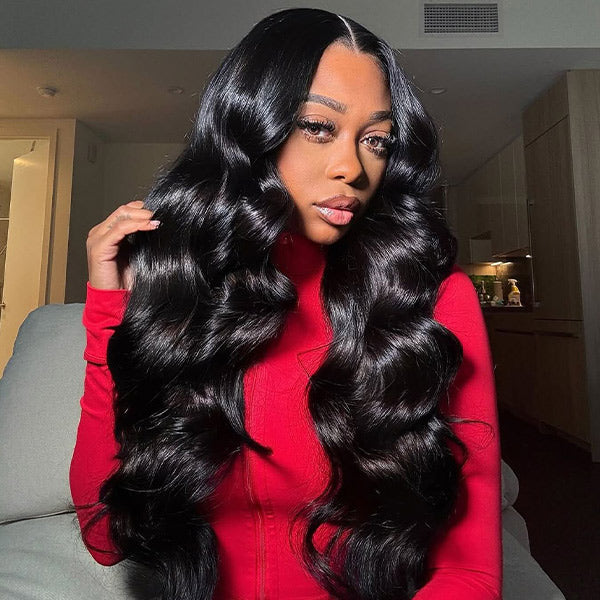 Body Wave Glueless Pre-Cut 9x6 T Part Lace Frontal Look Wear Go Wig