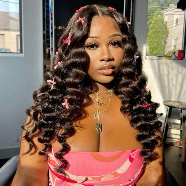 Wand Curl Pre-cut 7x5 HD Lace Bleached Knots Wear Go Glueless Wig Easy Install Beginner Friendly