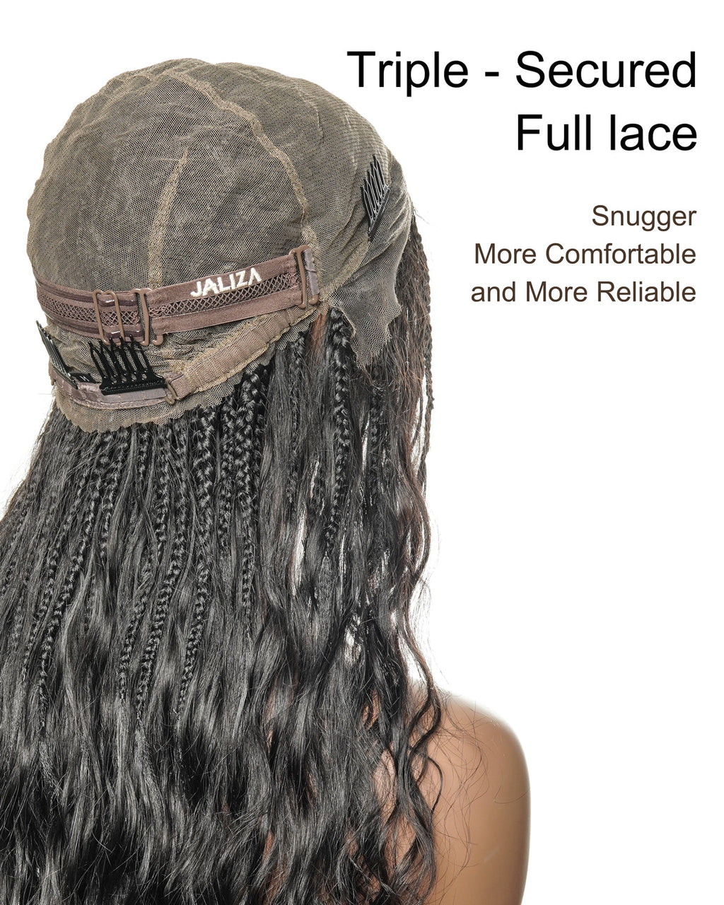 Michelle - Bora Bora Human Hair Body Wave Pre Bleached HD Full Lace Boho Box Braided Wig