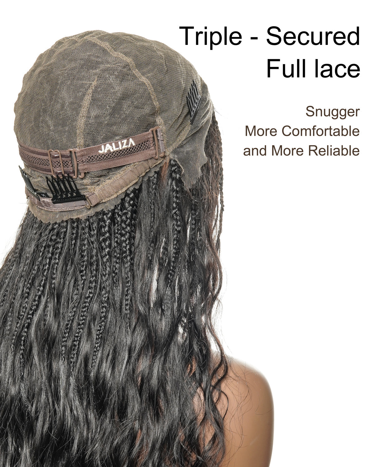 Michelle - Bora Bora Human Hair Body Wave Pre Bleached HD Full Lace Boho Box Braided Wig