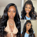 Loose Body Wave Glueless 5x5 Upgraded Lace Front Mid Part Long Wig