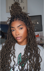 Salon-Level Knotless Locs HD Full Lace 24" 80 Strands Braided Wig