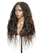 Michelle - Bora Bora Human Hair Body Wave Pre Bleached HD Full Lace Boho Box Braided Wig