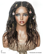 Michelle - Bora Bora Human Hair Body Wave Pre Bleached HD Full Lace Boho Box Braided Wig