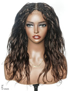 Michelle - Bora Bora Human Hair Body Wave Pre Bleached HD Full Lace Boho Box Braided Wig