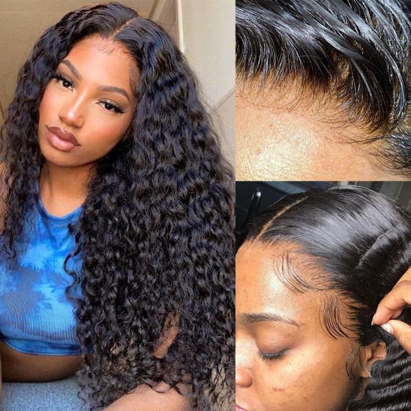 Deep Wave 13x4 Lace Frontal Human Virgin Hair