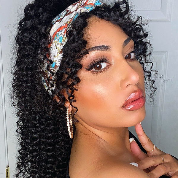 Limited Restock | Deep Wave Headband Wig With Bangs